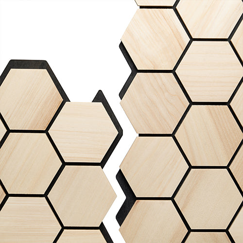 PROSAUNAS Hive Aspen Sauna Wall Panels, Hexagon Pattern, Natural Aspen 4745010406188