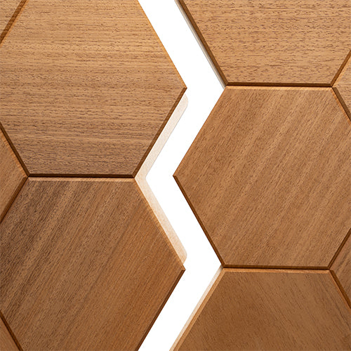 PROSAUNAS Hive Thermo Sauna Wall Panels, Hexagon Pattern, Thermo-Abachi 4745010406225