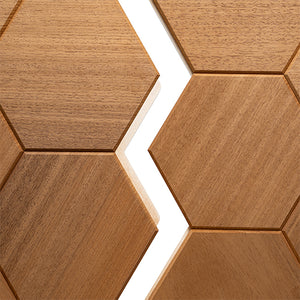 PROSAUNAS Hive Thermo Sauna Wall Panels, Hexagon Pattern, Thermo-Abachi 4745010406225