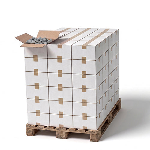 PROSAUNAS Rounded 3-5 cm Sauna Stones, 15 kg per Case, 72 Cases per Pallet, Model 3-5R 130486