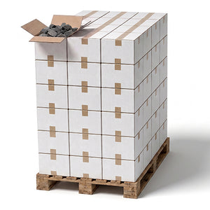 PROSAUNAS Split-Face 5-10 cm Sauna Stones, 20 kg per Case, 60 Cases per Pallet, Model 5-10SF 130489