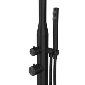 Single-function sleek wand handshower in matte black - Vital Hydrotherapy