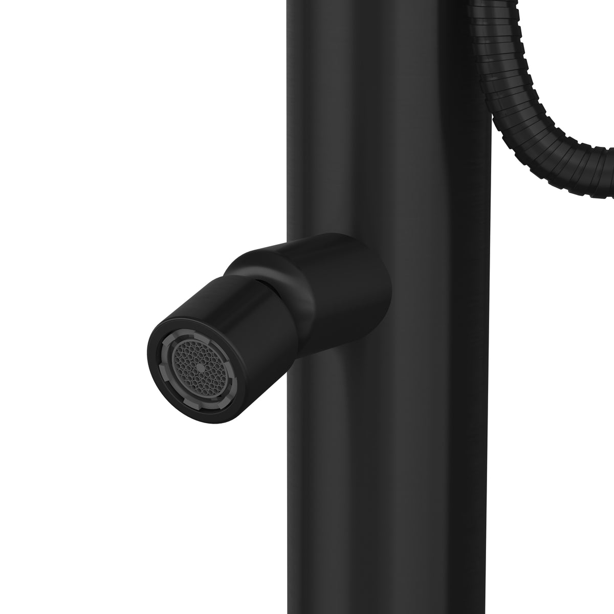 Foot rinse spout in matte black - Vital Hydrotherapy