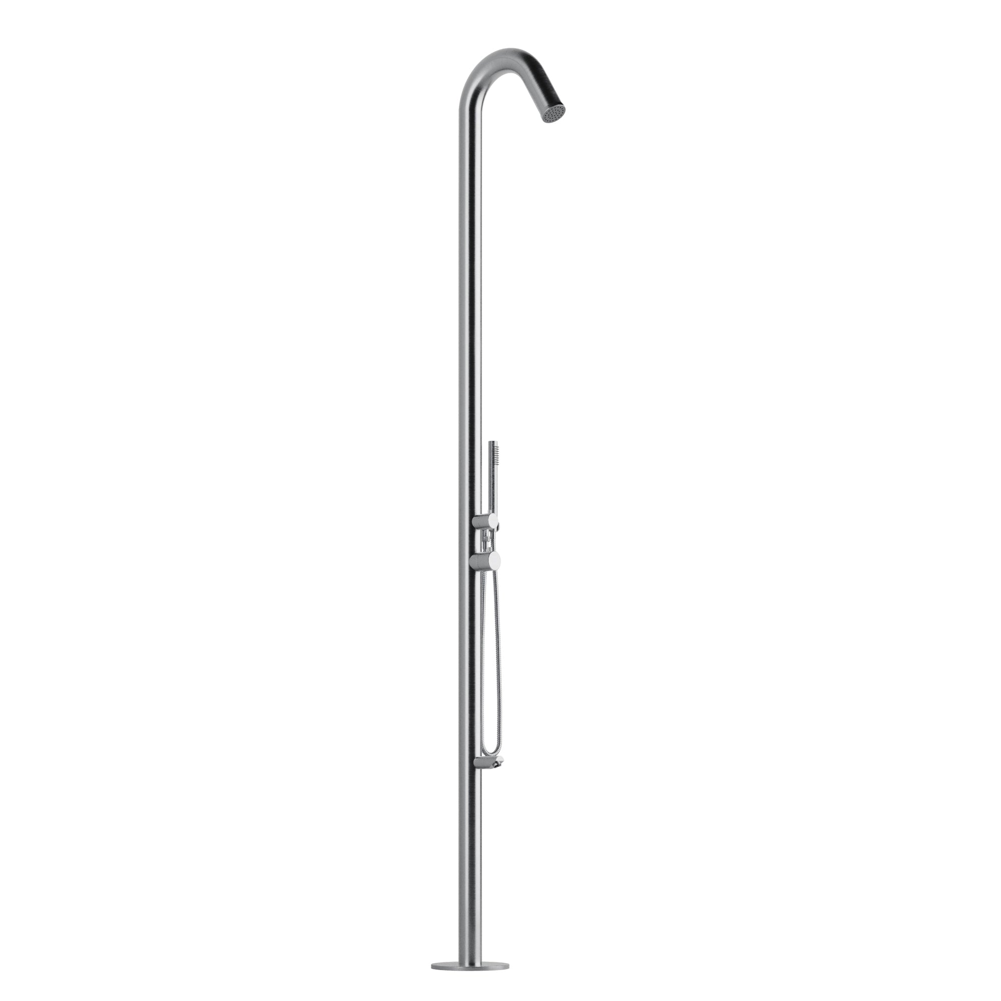 PULSE ShowerSpas Brushed Stainless Steel Outdoor Shower System - Wave Outdoor Shower 1055-SSB
