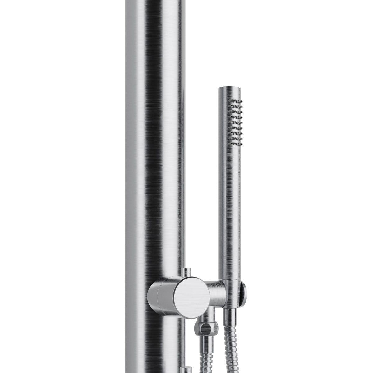 PULSE ShowerSpas Brushed Stainless Steel Outdoor Shower System - Wave Outdoor Shower 1055-SSB