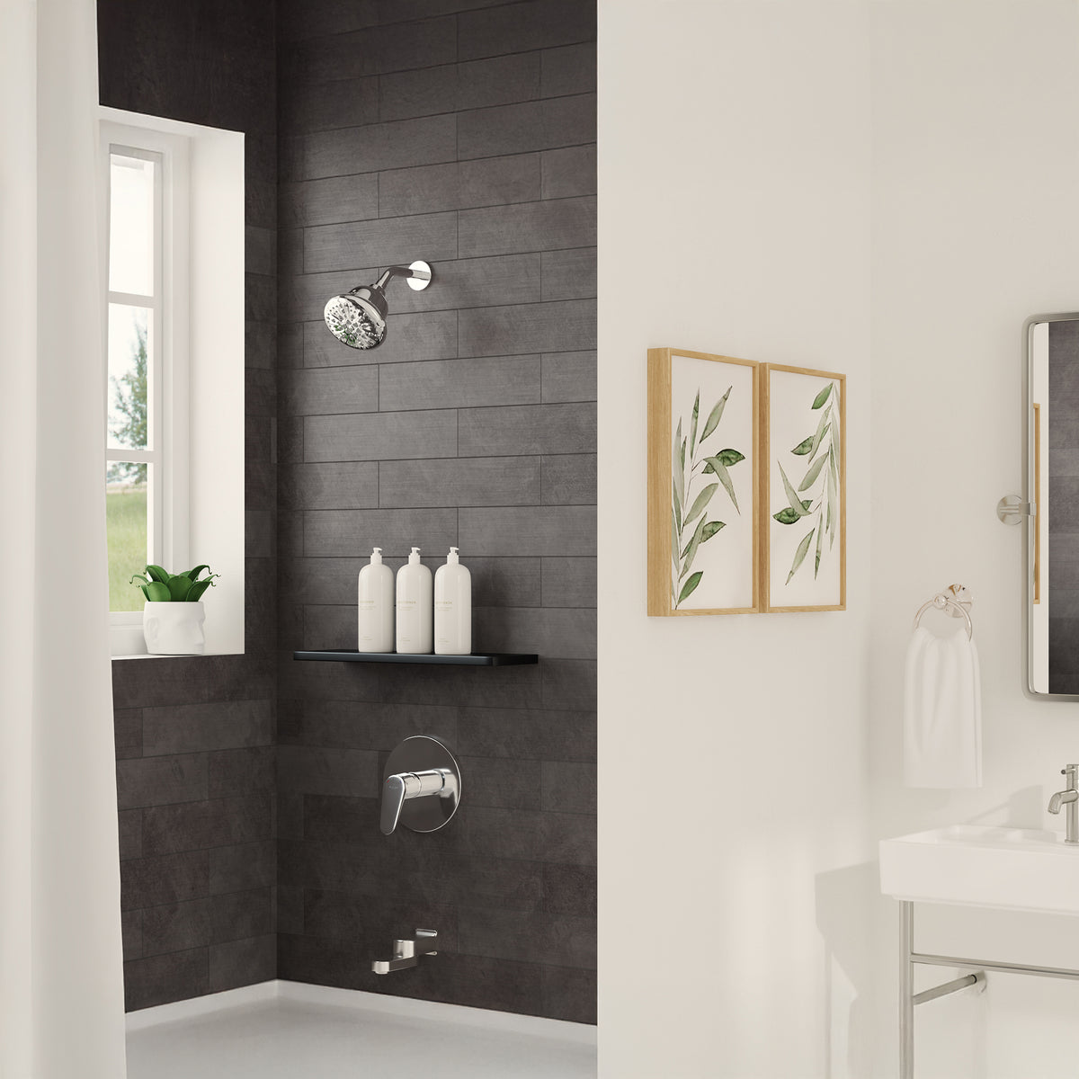 PULSE ShowerSpas Tru-Temp Pressure Balance 1/2" Rough-In Valve with Trim Kit 3001-RIV-PB