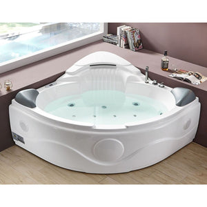 Platinum Corner Combination Air and Whirlpool Bathtub AM505