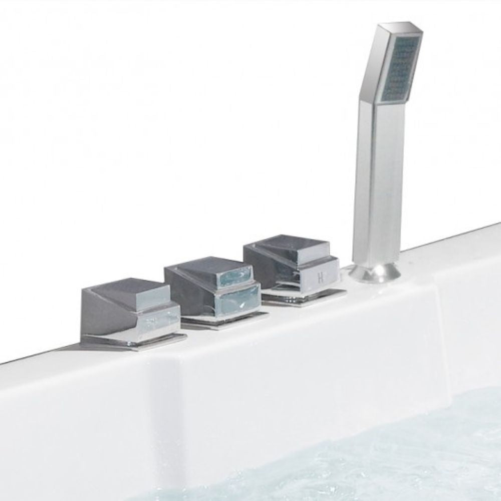 Platinum Corner Combination Air and Whirlpool Bathtub AM505
