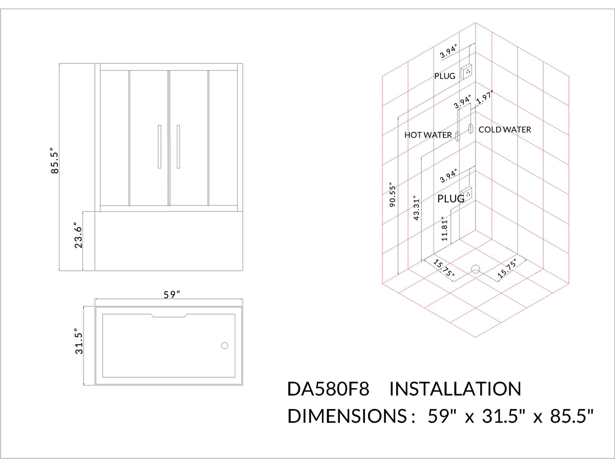 Platinum Combination Steam Shower DA580