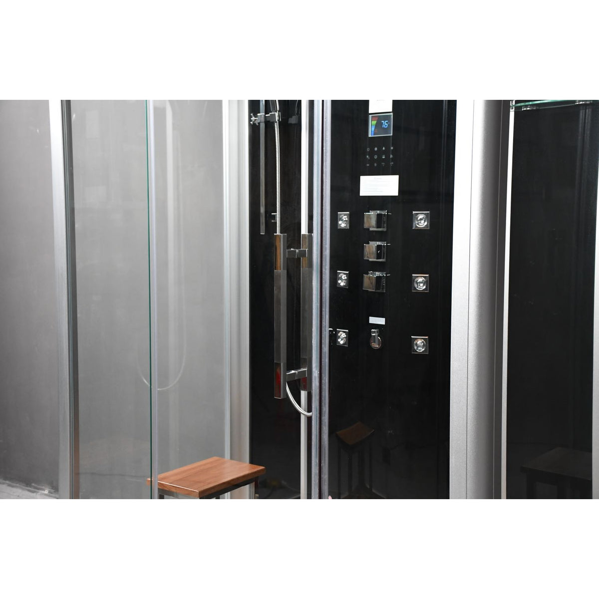 Platinum Free-Standing Steam Shower for Two | 59” x 35” x 87” DZ-956F8-Black