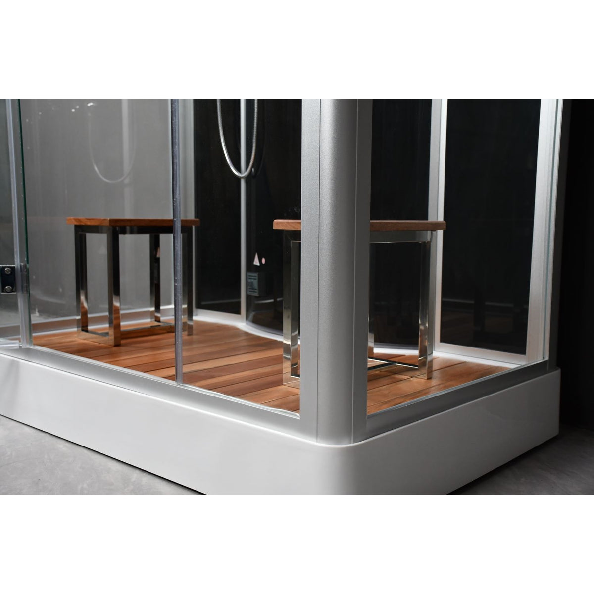 Platinum Free-Standing Steam Shower for Two | 59” x 35” x 87” DZ-956F8-Black