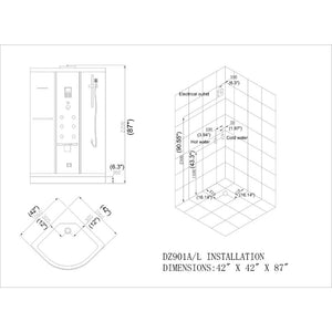 Platinum Corner Steam Shower DZ901A