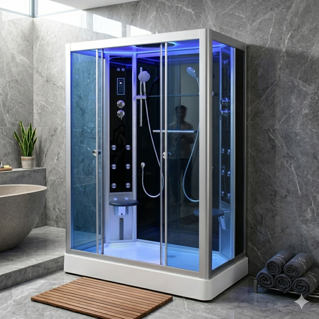 Platinum Steam Shower-Sliding Door DZ903L