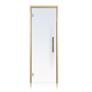 Prosaunas 24x81 Clear Glass with Aspen Sauna Door