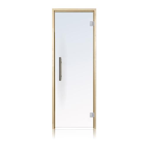 Prosaunas 24x81 Clear Glass with Aspen Sauna Door