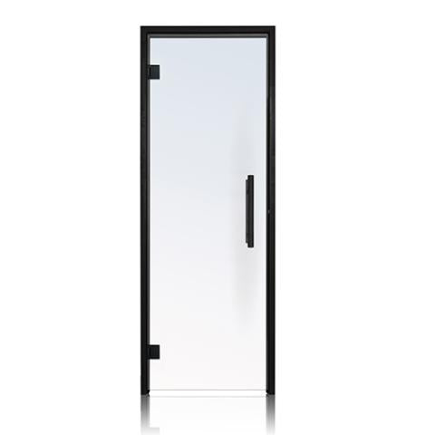 Prosaunas 24x81 Clear Glass with Black Alder Sauna Door