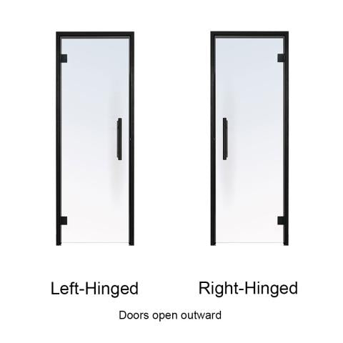 Prosaunas 36x81 Clear ADA Glass with Black Alder Frame Sauna Door