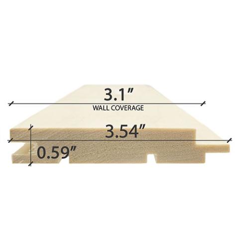 Prosaunas Aspen 1x4 T&G STS4 Sauna Wood Cladding WOOD659