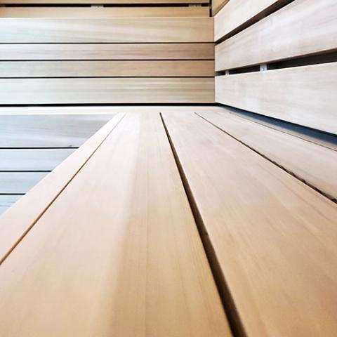 Prosaunas Cedar 2x4 VG S4SEE Sauna Wood, Vertical Grain, Clear Grade A+, Smooth 4 Sides Eased Edges, Bench Material WOOD614