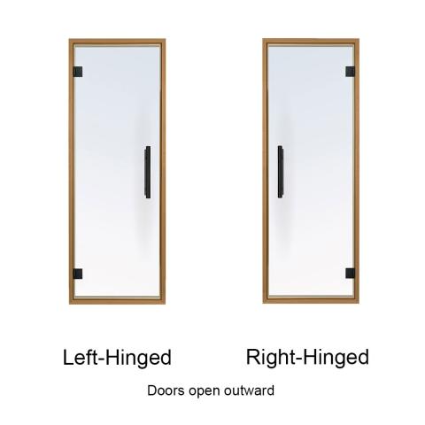 Prosaunas 24x73 Clear Glass with Thermo Aspen Frame Sauna Door