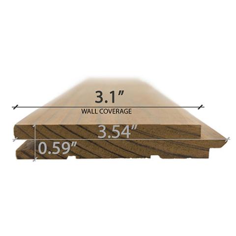 Prosaunas Thermo-Radiata Pine 1X4 T&G STS4 Profile Nickel-Gap