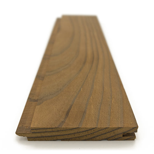 Prosaunas 15 mm × 90 mm (1×4) Thermo‑Radiata Pine Sauna Wood Thermally‑Modified Tongue & Groove, STS4 Profile, Nickel‑Gap, Wall Material WOOD667