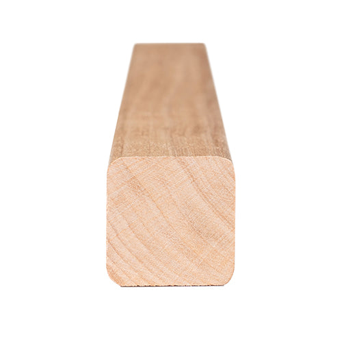 Prosaunas 21 mm × 21 mm (1×1) Alder Sauna Wood S4SEE SHP Profile, Smooth 4 Sides Eased Edges, Moulding WOOD680