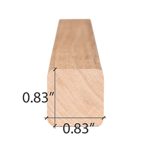 Prosaunas 21 mm × 21 mm (1×1) Alder Sauna Wood S4SEE SHP Profile, Smooth 4 Sides Eased Edges, Moulding WOOD680