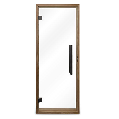 Prosaunas 24x73 Prehung Clear Glass with Thermo Aspen Frame Sauna Door