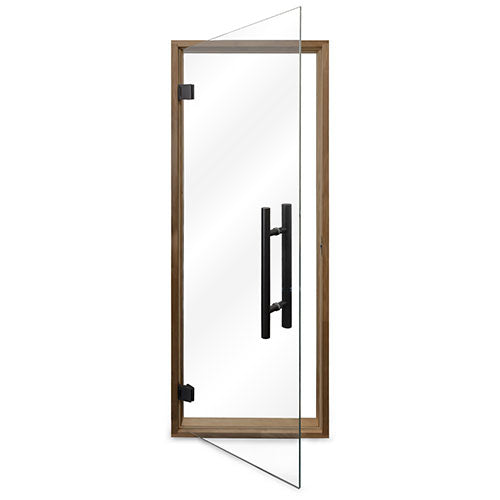 Prosaunas 24x73 Prehung Clear Glass with Thermo Aspen Frame Sauna Door