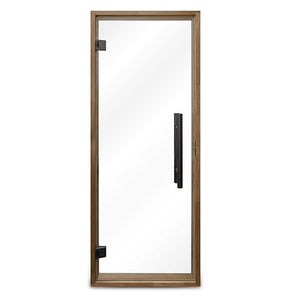 Prosaunas 24x73 Prehung Clear Glass with Thermo Aspen Frame Sauna Door