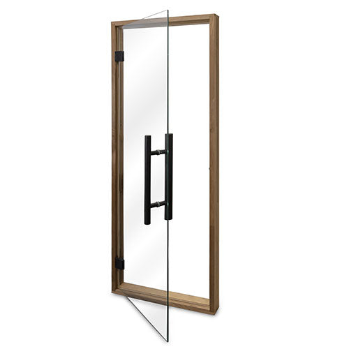 Prosaunas 24x73 Prehung Clear Glass with Thermo Aspen Frame Sauna Door