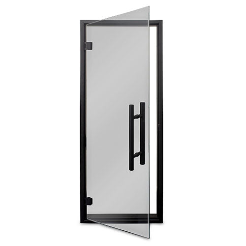 Prosaunas 24x73 Tinted Glass with Black Alder Frame Sauna Door