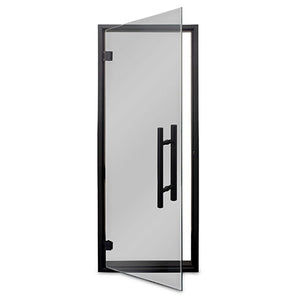 Prosaunas 24x73 Tinted Glass with Black Alder Frame Sauna Door