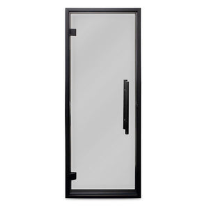 Prosaunas 24x73 Tinted Glass with Black Alder Frame Sauna Door