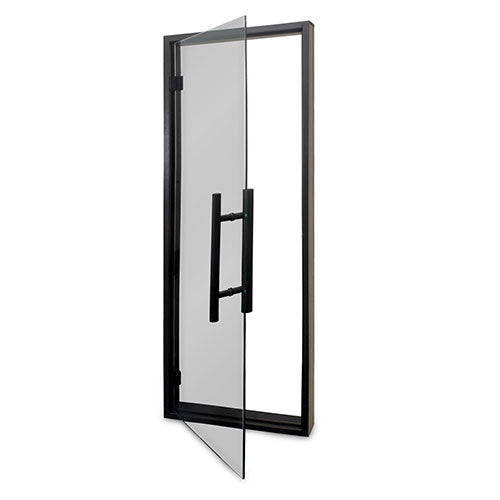 Prosaunas 24x73 Tinted Glass with Black Alder Frame Sauna Door