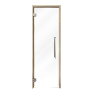 Prosaunas 24x81 Clear Glass with Aspen Frame Sauna Door