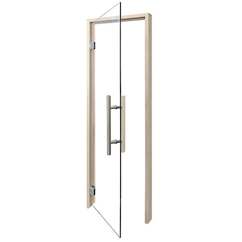 Prosaunas 24x81 Clear Glass with Aspen Frame Sauna Door