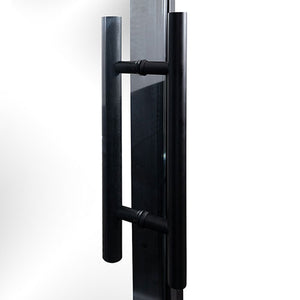 Prosaunas 24x81 Clear Glass with Black Alder Frame Sauna Door