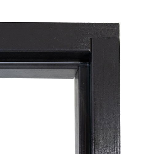 Prosaunas 24x81 Clear Glass with Black Alder Frame Sauna Door