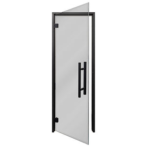 Prosaunas 24x81 Tinted Glass with Black Alder Frame Sauna Door