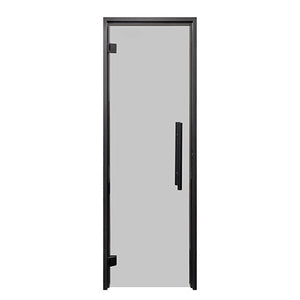 Prosaunas 24x81 Tinted Glass with Black Alder Frame Sauna Door