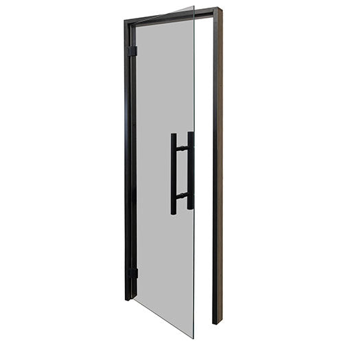 Prosaunas 24x81 Tinted Glass with Black Alder Frame Sauna Door
