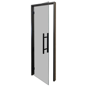 Prosaunas 24x81 Tinted Glass with Black Alder Frame Sauna Door