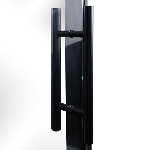 Prosaunas 36 in. × 81 in. Prehung Clear Glass ADA Sauna Door with Black Alder Frame