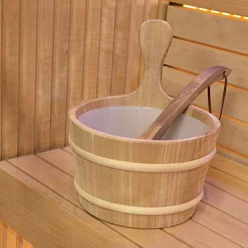 Prosaunas 4-Liter Lined Wood Sauna Bucket