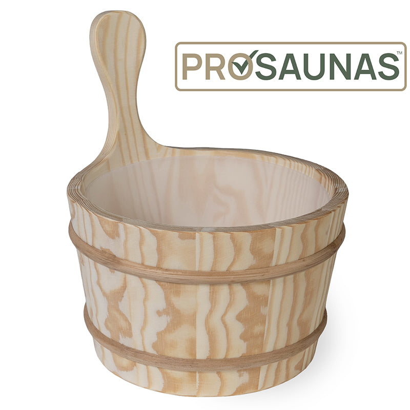 Prosaunas 4-Liter Lined Wood Sauna Bucket