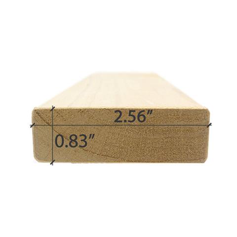 Prosaunas Alder 1x3 S4SEE SHP Sauna Wood, Smooth 4 Sides Eased Edges, SHP Profile, Bench Material WOOD642
