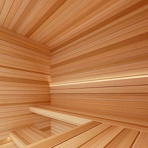 Prosaunas 15 mm × 90 mm (1×4) Cedar Sauna Wood Vertical Grain S4SEE, Smooth 4 Sides Eased Edges, Bench Material WOOD624