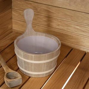 Prosaunas Lined Wood Sauna Bucket, 4-Liter 127677